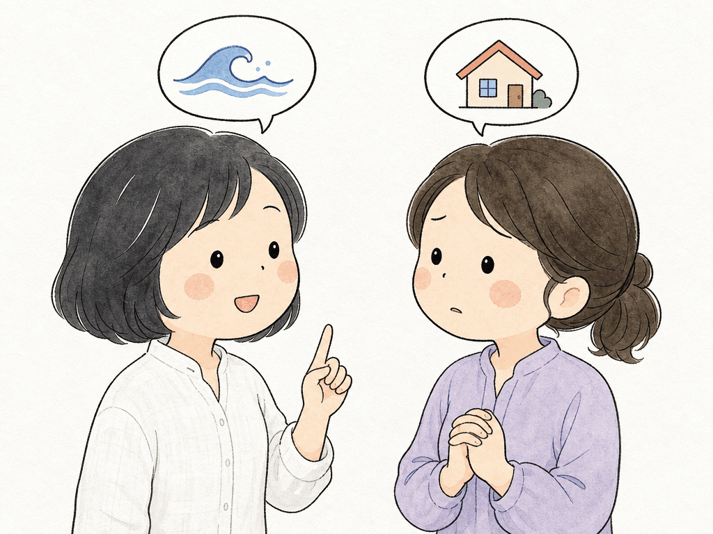 自分の希望をはっきり口にする50代の女性と、家の願いを半分の納得で引き受ける40代の女性が向き合う|故人の意思と、残される側の事情